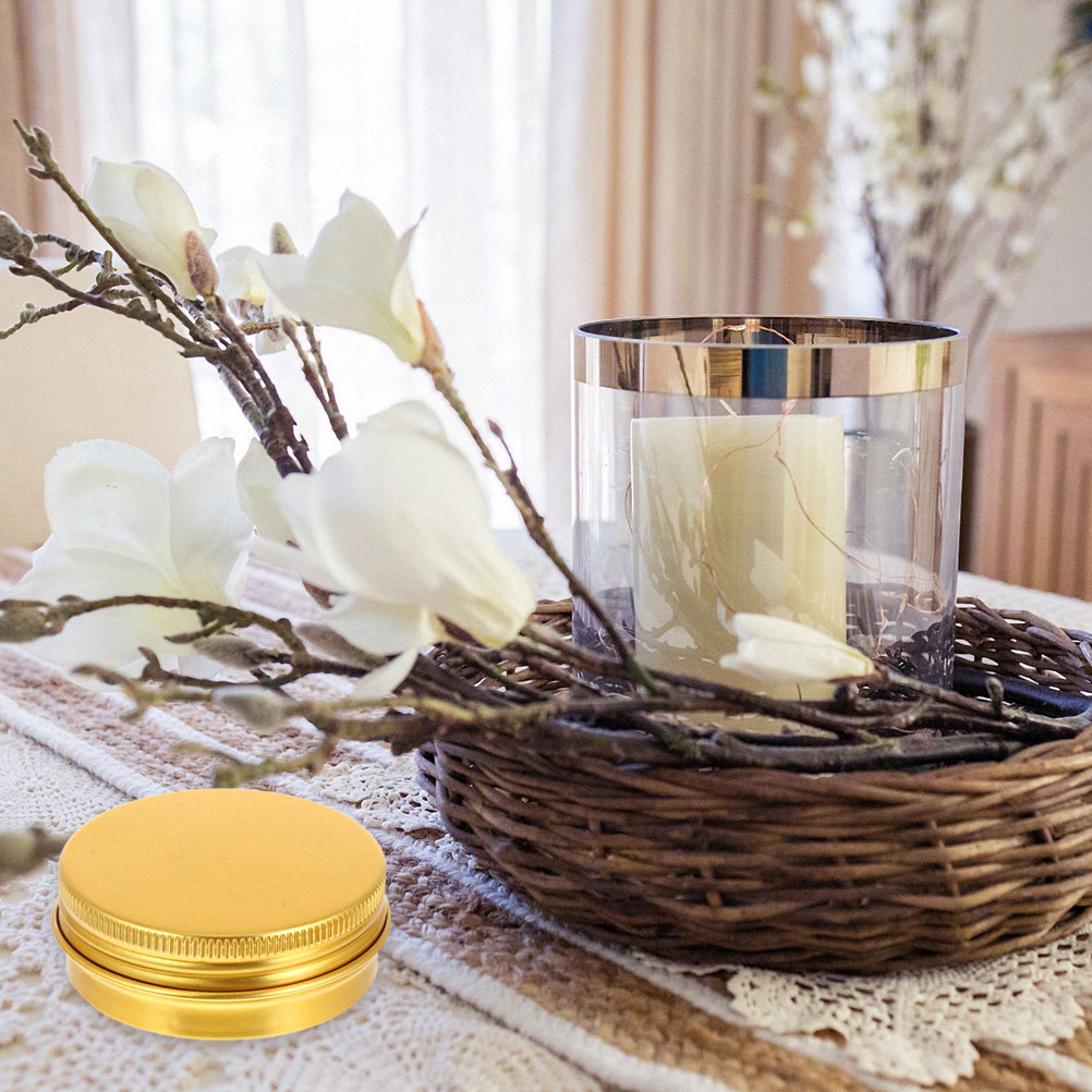 Tin Container Lid - 12個入り、ねじ式蓋付きのアルミ製小瓶。30ml。クリーム、化粧品、お茶、キャンディ、DIYクラフトなど、様々な用途に使える多機能収納容器。