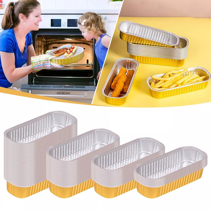 Tin Container Lid - 10個入り、使い捨てのアルミホイル製食品トレー。透明な蓋付きで、テイクアウトやキッチンでの調理に最適。