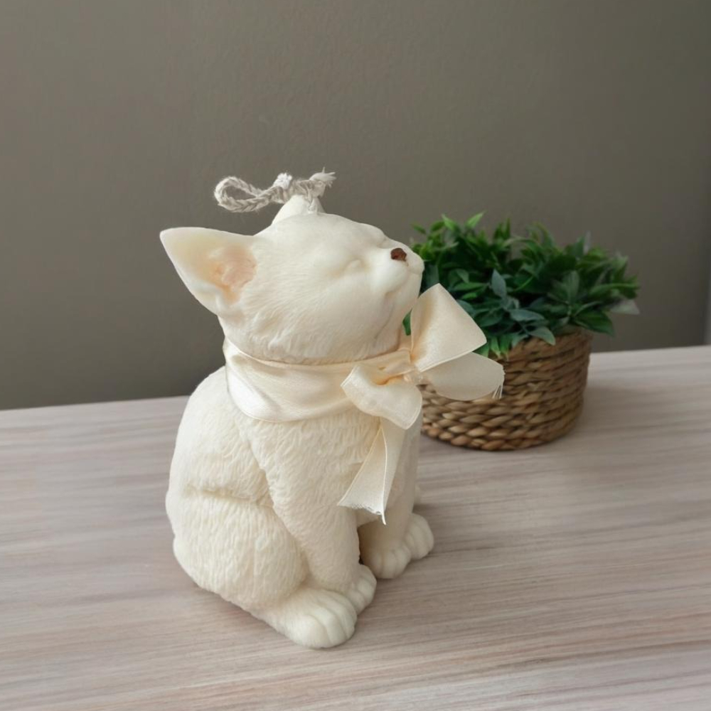 スマイル猫シリコーン型 DIY キャンドル素敵な子猫石膏人形 - Candle Making Tutorial のレビューと価格