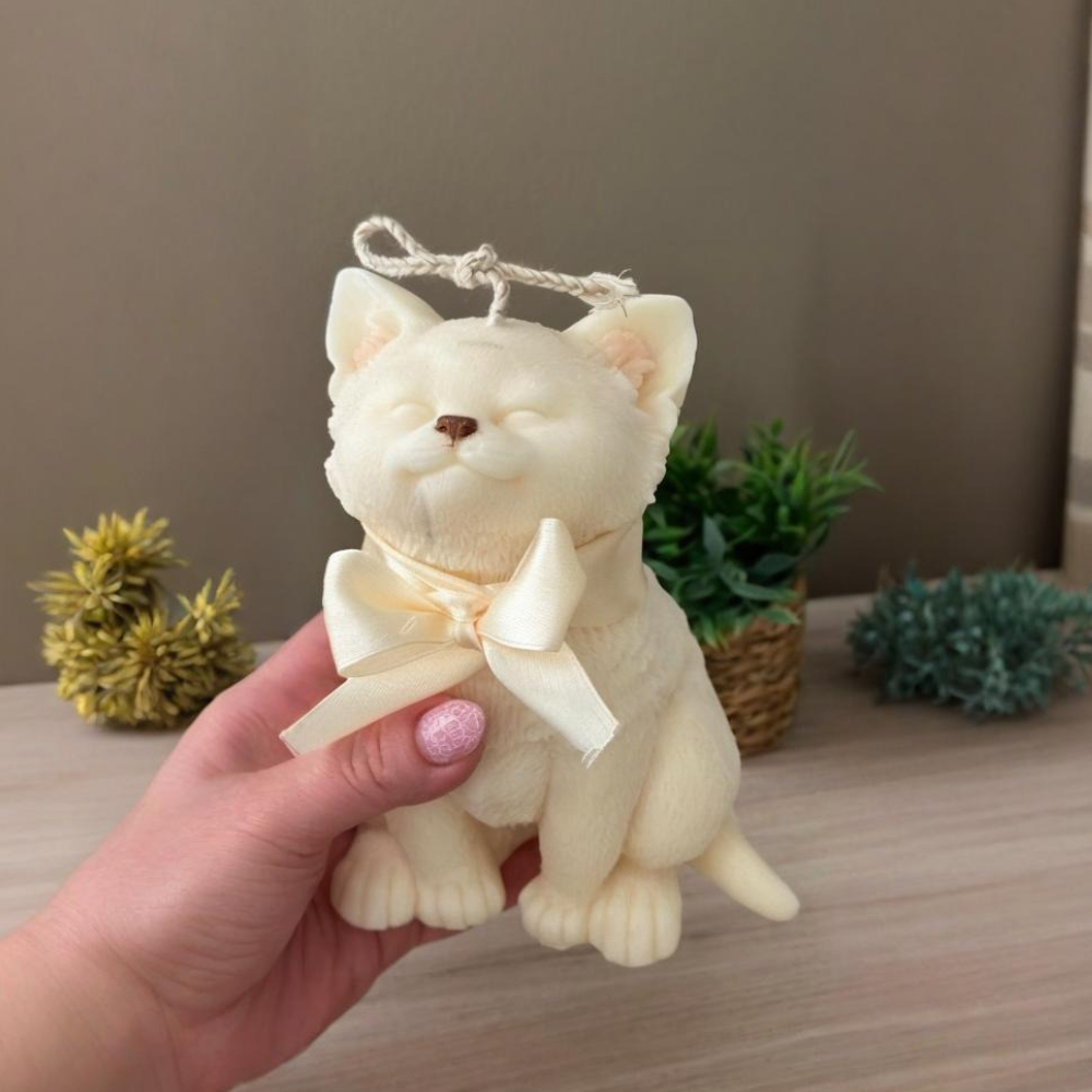 スマイル猫シリコーン型 DIY キャンドル素敵な子猫石膏人形 - Candle Making Tutorial のレビューと価格