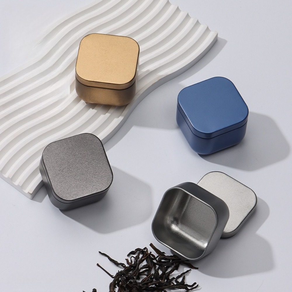 20個入り、50mlの空の正方形型キャンドルジャー。金属製の - Tin Container Lid のレビューと価格