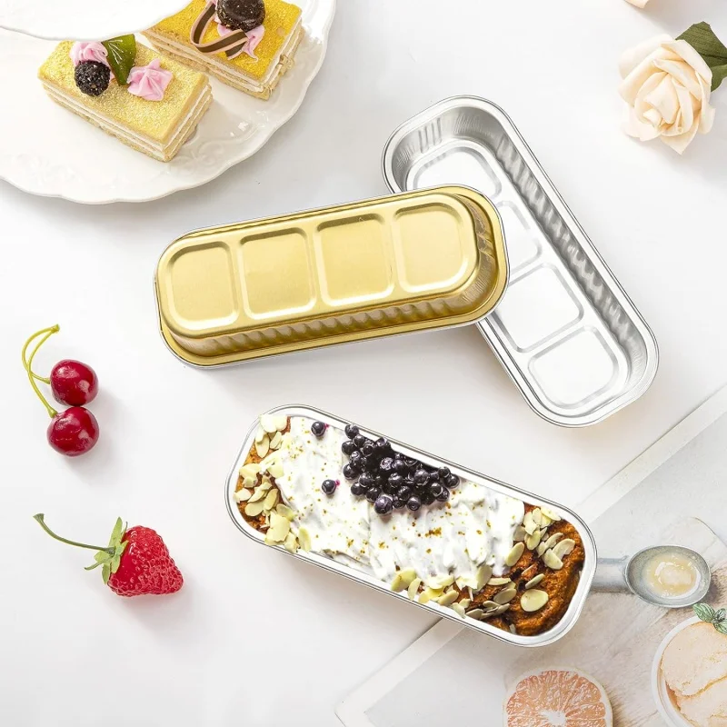 10個入り、使い捨てのアルミホイル製食品トレー。透明な蓋付き - Tin Container Lid のレビューと価格