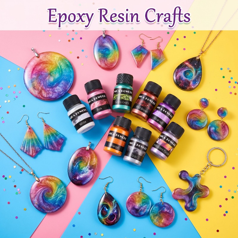 24色メタル顔料パウダーセット、レジン、DIY手作り、エポキ - Candle Making Kits のレビューと価格