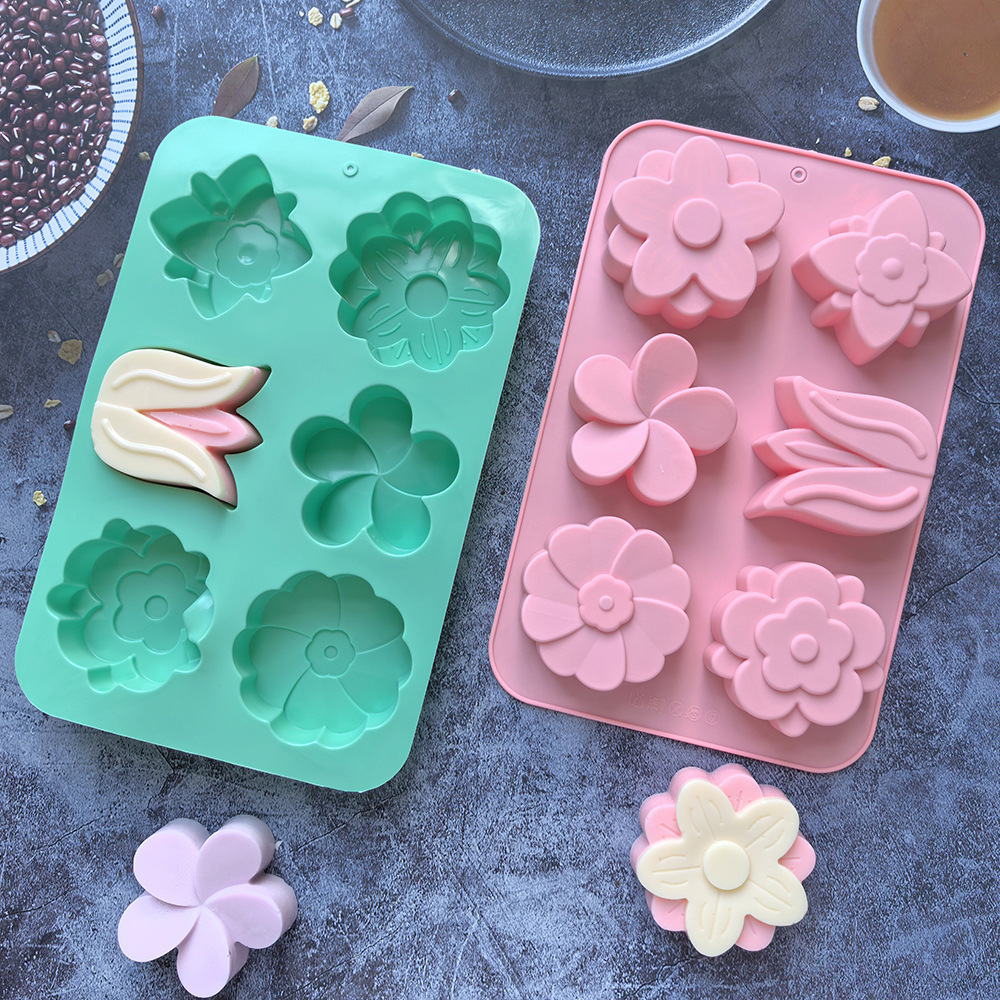 様々な花の形をしたシリコンモールド、石鹸やキャンドル作り、ケ - Candle Making Tutorial のレビューと価格