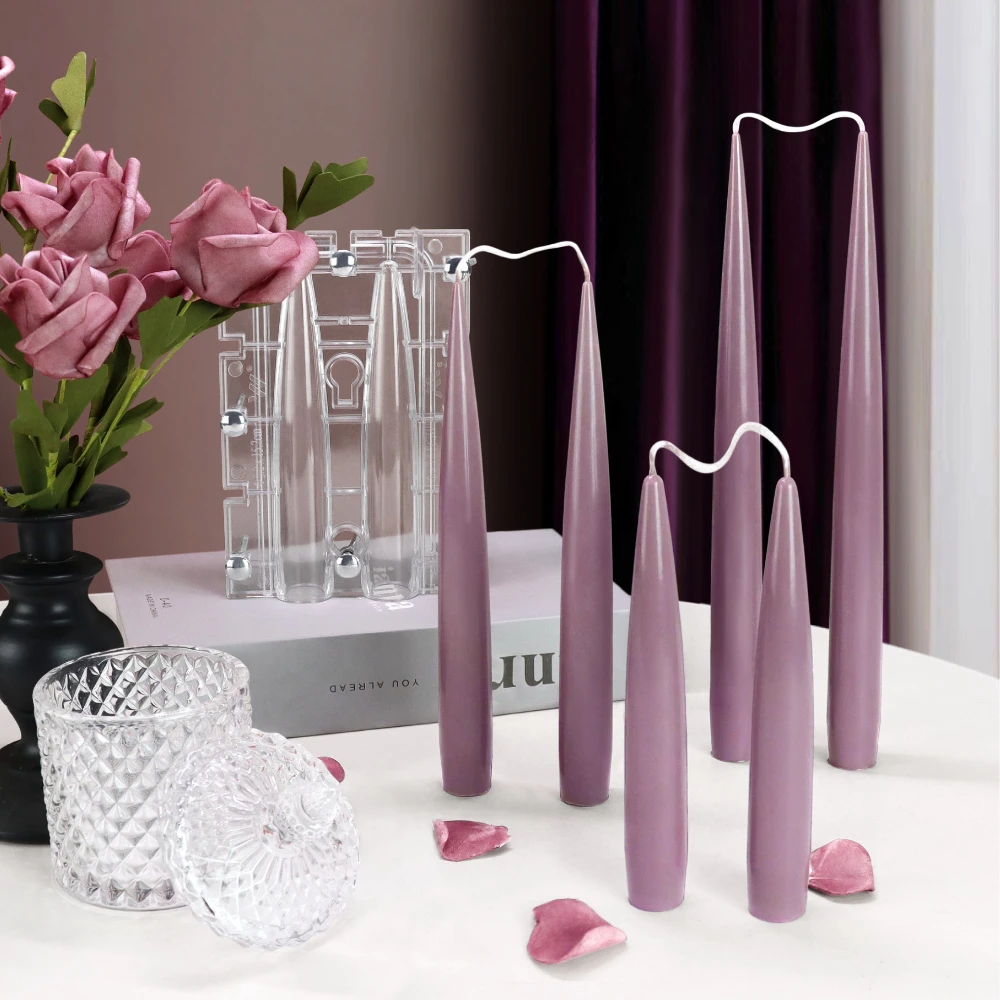 ダブル尖った柱キャンドルアクリルモールド接続シリンダーキャン - Candle Making Tutorial のレビューと価格